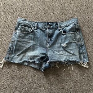 all saints denim shorts